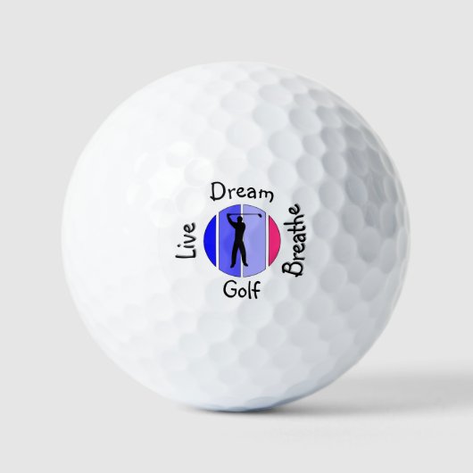 Live, dream, breathe golf ゴルフボール (正面)