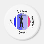 Live, dream, breathe golf マグネット (正面)