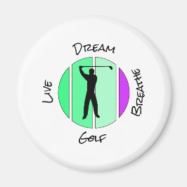 Live, dream, breathe golf マグネット