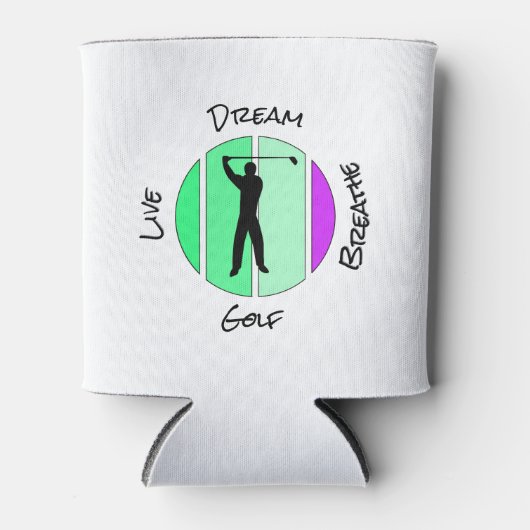Live, dream, breathe golf 缶クーラー (正面)