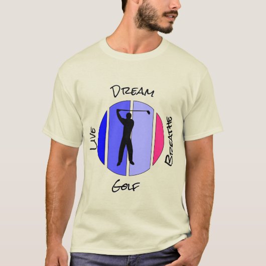 Live, dream, breathe golf tシャツ (正面)