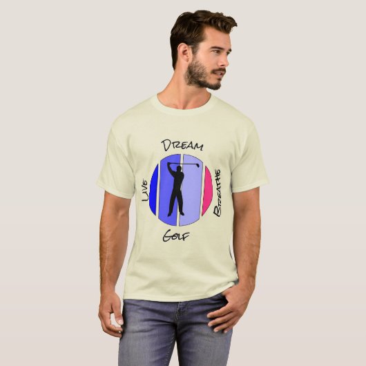 Live, dream, breathe golf tシャツ (正面フル)