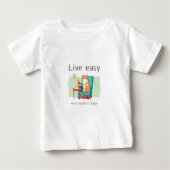 Live easy cat ベビーTシャツ (正面)