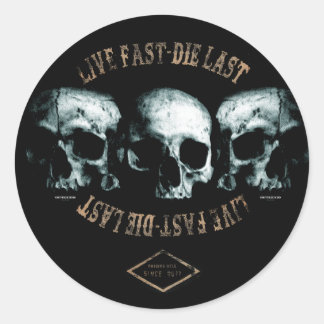 Live fast - die last - Sticker ラウンドシール