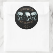 Live fast - die last - Sticker ラウンドシール (バッグ)