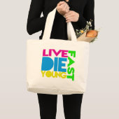 Live fast die young ラージトートバッグ (正面(商品))