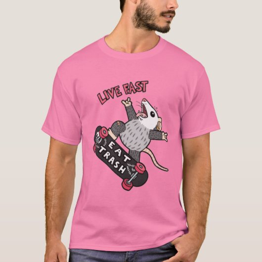 Live Fast Eat Trash Tシャツ (正面)