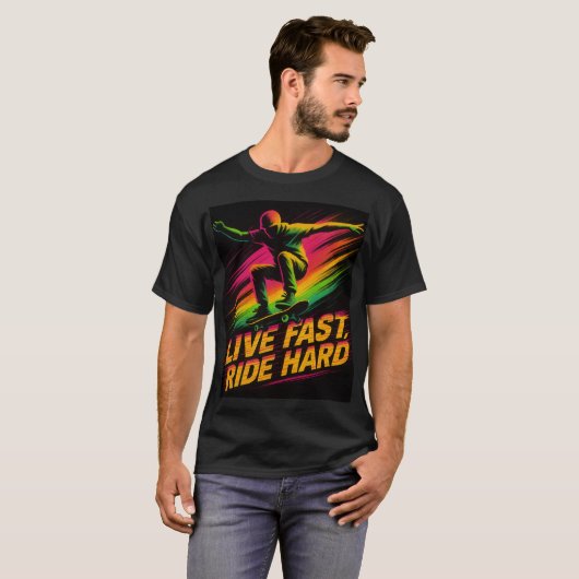 LIVE FAST, RIDE HARD Tシャツ (正面フル)