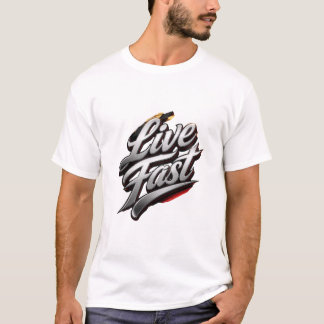 Live Fast Vintage レースTシャツ | レトロモータースポーツ Tシャツ