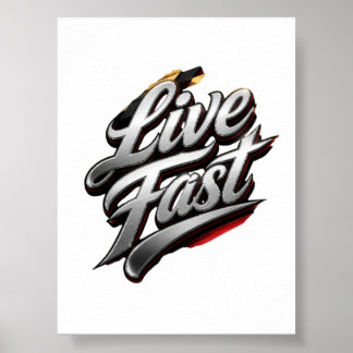 Live Fast Vintage Racing ポスター