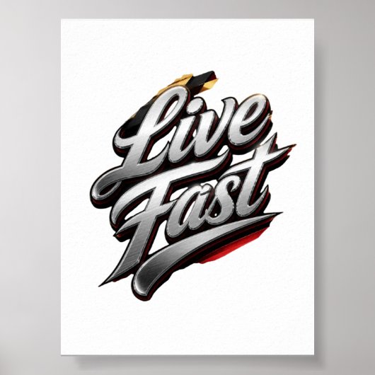Live Fast Vintage Racing ポスター (正面)