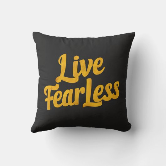 Live Fearless - Motivation クッション (裏面)