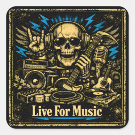 Live For Music – Music Devotion Life スクエアシール
