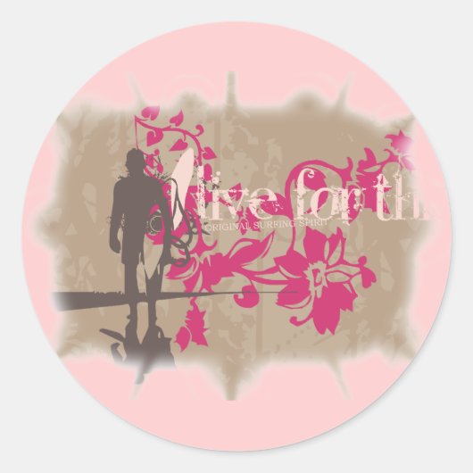 Live for Thisサーフィンスタンプ ラウンドシール (正面)