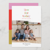 Live for Todayホリデーフォトカード シーズンカード (正面/裏面)