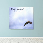 'Live for today, not tomorrow' Red Kite in Motion キャンバスプリント (インサイチュ (ウッドフロア))