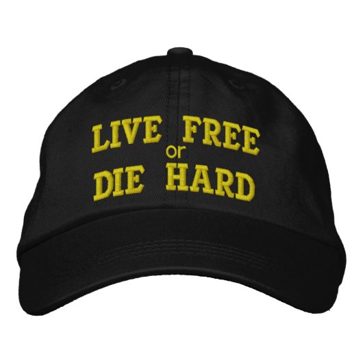 LIVE FREEまたはDIE懸命 刺繍入りキャップ (正面)