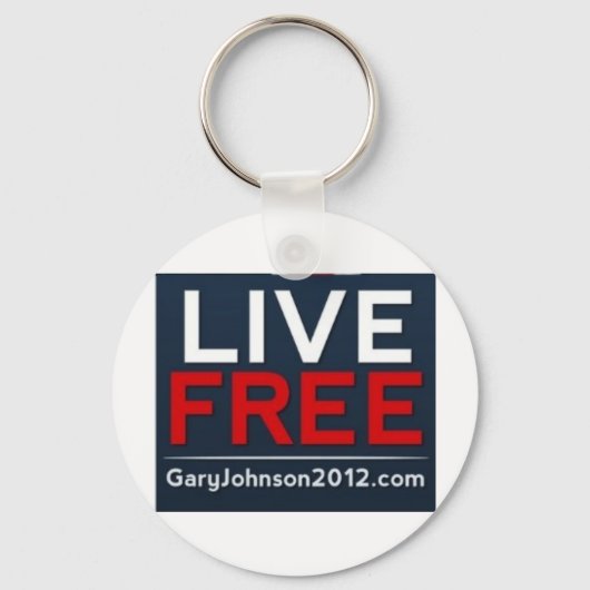 Live Free Gary Johnson for President 2012 キーホルダー (正面)