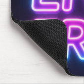 Live Free Neon Typography Mouse Pad マウスパッド (コーナー)
