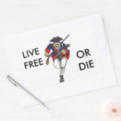 LIVE FREE OR DIE RECTANGULARステッカー(4) 長方形シール (封筒)