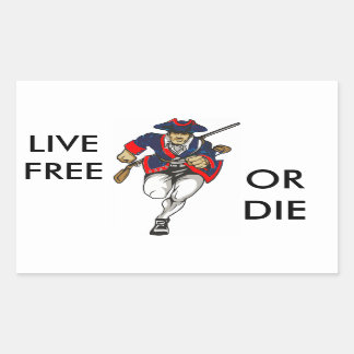 LIVE FREE OR DIE RECTANGULARステッカー(4) 長方形シール