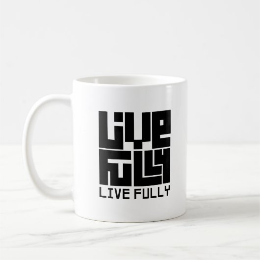 Live fully コーヒーマグカップ (左)