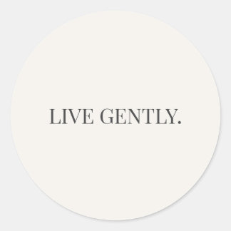 Live Gently ラウンドステッカー - ソフトライフシリーズ ラウンドシール