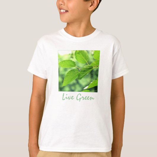 Live GreenキッズTシャツ Tシャツ (正面)