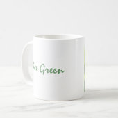 'Live Green'マグカップ コーヒーマグカップ (正面左)