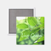 'Live Green'マグネット マグネット (正面/裏面)