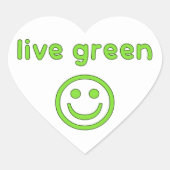 Live Green Pro環境再環境にやさし生可能 ハートシール (正面)