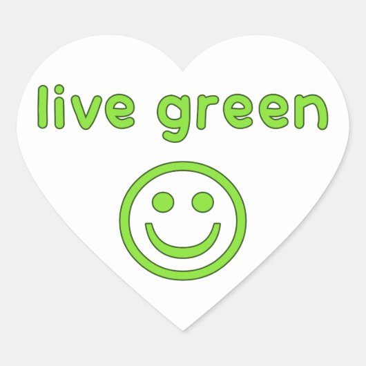 Live Green Pro環境再環境にやさし生可能 ハートシール (正面)