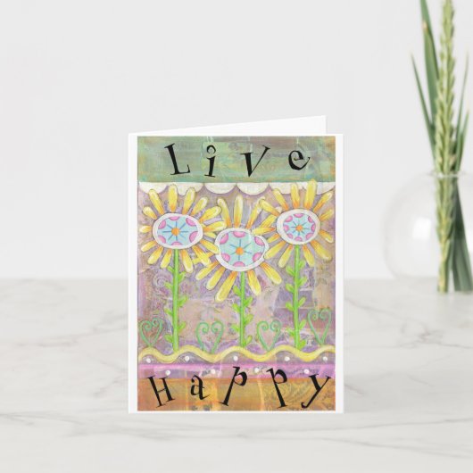 Live Happy Greeting Card シーズンカード (正面)