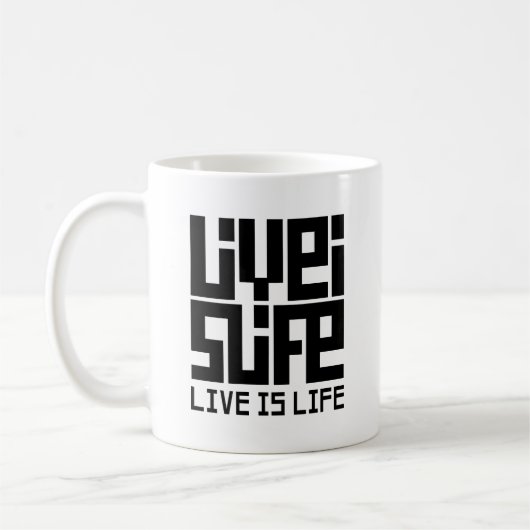 Live is life コーヒーマグカップ (左)