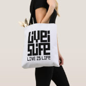 Live is life トートバッグ (クローズアップ)
