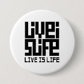 Live is life 缶バッジ (正面)
