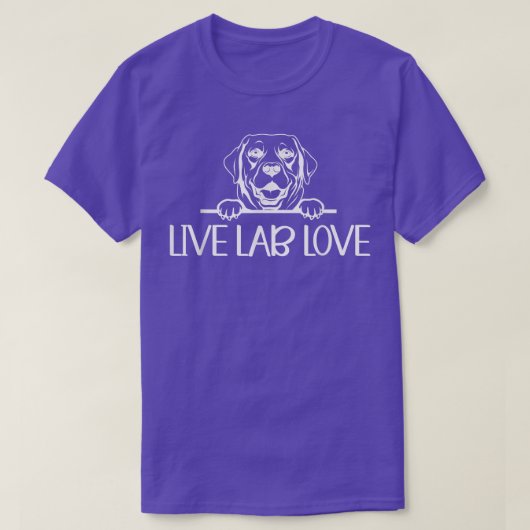Live Lab Love Cute Golden Labrador Retriever Dog O Tシャツ (デザイン正面)