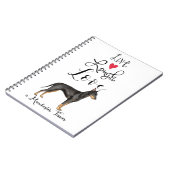 Live Laugh a Manchester Terrier Notebook ノートブック (左側)