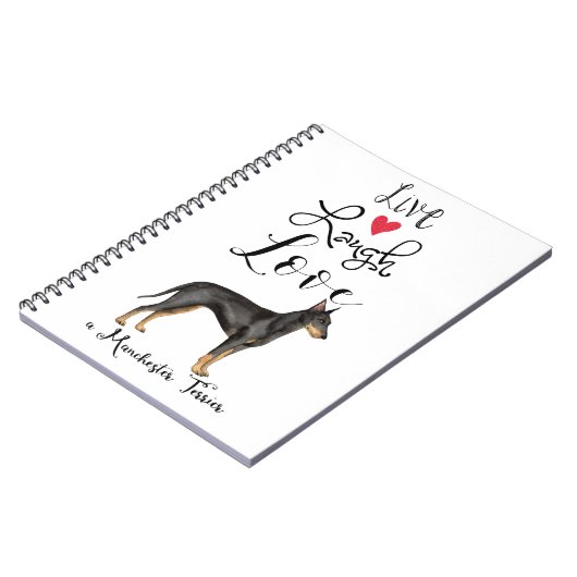 Live Laugh a Manchester Terrier Notebook ノートブック (左側)