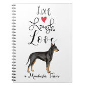 Live Laugh a Manchester Terrier Notebook ノートブック (正面)