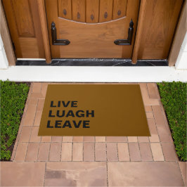 Live Laugh Leave Personalized Front Custom Print ドアマット