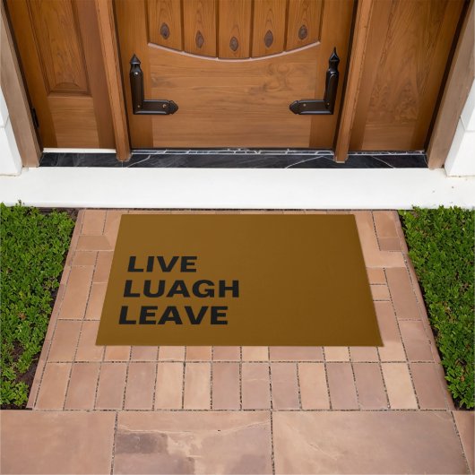 Live Laugh Leave Personalized Front Custom Print ドアマット (室外)