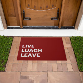 Live Laugh Leave Personalized Front Custom Print ドアマット