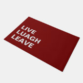 Live Laugh Leave Personalized Front Custom Print ドアマット (アングル)