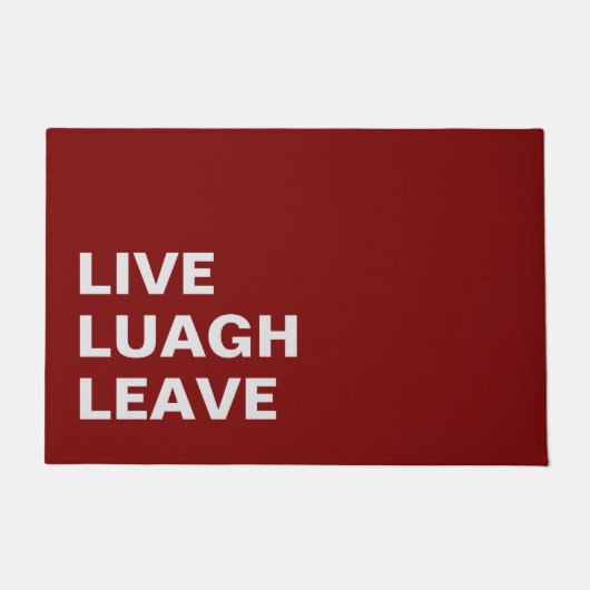 Live Laugh Leave Personalized Front Custom Print ドアマット (正面)