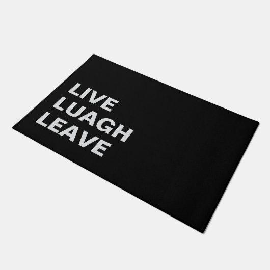 Live Laugh Leave Personalized Front Custom Print ドアマット (アングル)