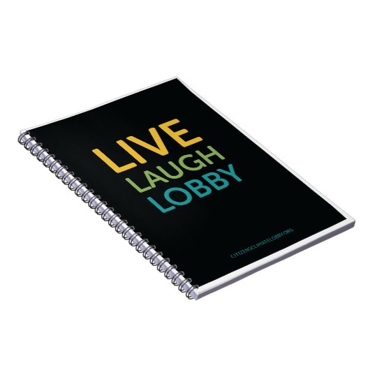 Live Laugh Lobby Notebook - Black ノートブック (右側)