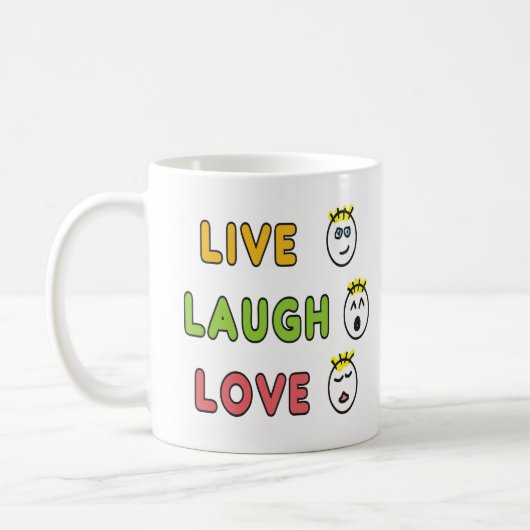 Live Laugh Love コーヒーマグカップ (左)
