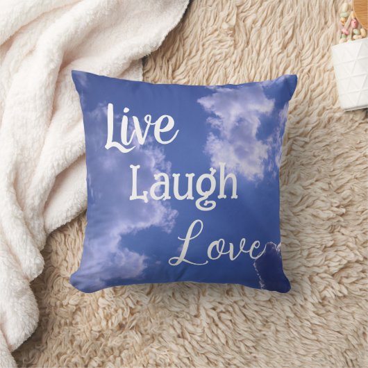Live Laugh Love スローピロー | 青空と雲 (ブランケット)