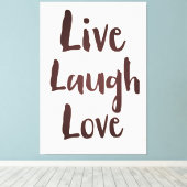 Live Laugh Love ビンテージ 励ましの名言 キャンバスプリント (インサイチュ (ウッドフロア))